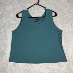 Eillen Fisher Women's Sleeveless Tank Top 100% Silk, Size L  Blue